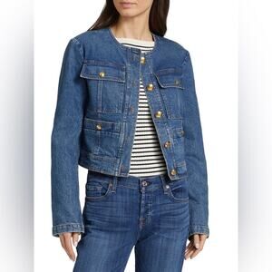 A.L.C. Cleo Tailored Button Denim Jacket - Size 12